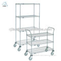 NSF Certificated ISO Approved rolling chrome wire shelving